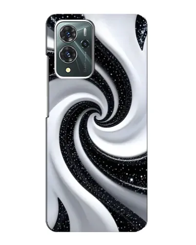 Чехол для ZTE Blade V40 Pro с картинкой «Черно-белая спираль»