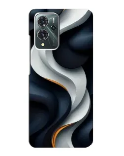 Чехол для ZTE Blade V40 Pro с картинкой «Объемные черно-белые ленты»