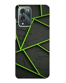 Чехол для ZTE Blade V40 Pro с картинкой «Зеленые геометрические линии»