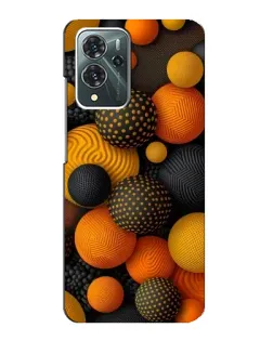 Чехол для ZTE Blade V40 Pro с картинкой «Объемные оранжевые сферы»