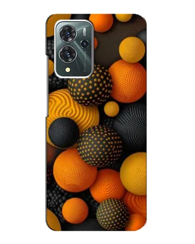 Чехол для ZTE Blade V40 Pro с картинкой «Объемные оранжевые сферы»
