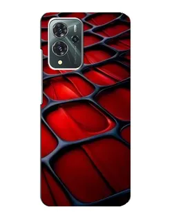 Чехол для ZTE Blade V40 Pro с картинкой «Красная глянцевая сетка»