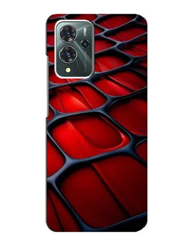 Чехол для ZTE Blade V40 Pro с картинкой «Красная глянцевая сетка»
