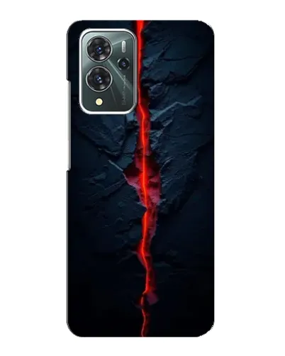 Чехол для ZTE Blade V40 Pro с картинкой «Kрасная лавовая трещина»