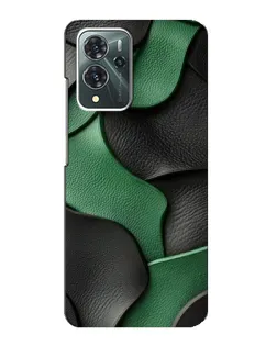 Чехол для ZTE Blade V40 Pro с картинкой «Зеленые кожаные волны»