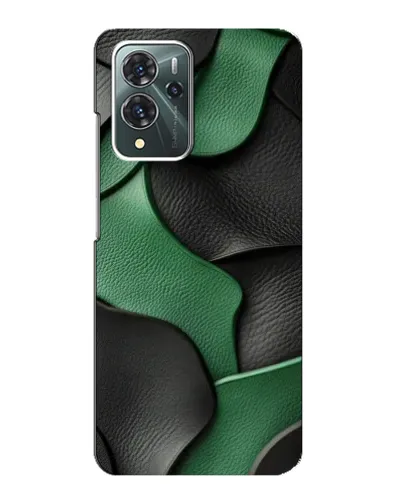 Чехол для ZTE Blade V40 Pro с картинкой «Зеленые кожаные волны»