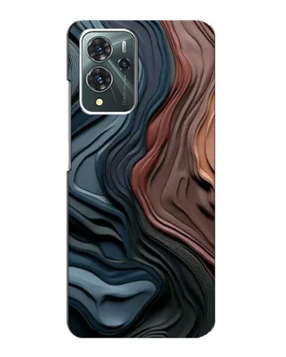 Чехол для ZTE Blade V40 Pro с картинкой «Цветные волны каньона»