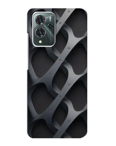 Чехол для ZTE Blade V40 Pro с картинкой «Объемное серое плетение»