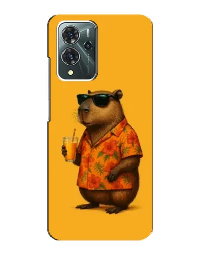 Чехол для ZTE Blade V40 Pro с картинкой «Капибара на отдыхе»
