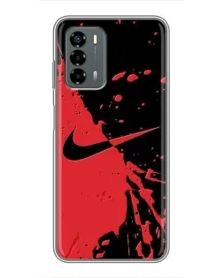 Чехол для Blade V40 Vita с картинкой «Красные брызги Nike»