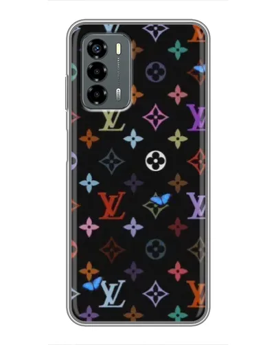 Чехол для Blade V40 Vita с картинкой «Цветная монограмма LV»