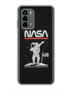 Чехол для Blade V40 Vita с картинкой «NASA — шагаем по Луне»