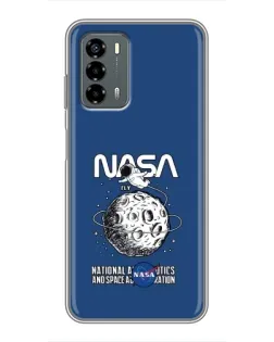 Чехол для Blade V40 Vita с картинкой «NASA — лунная миссия»