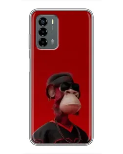 Чехол для Blade V40 Vita с картинкой «Bored Ape в красном»
