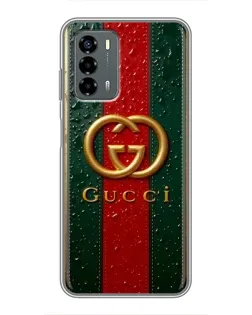 Чехол для Blade V40 Vita с картинкой «Gucci — фирменная полоса и золото»