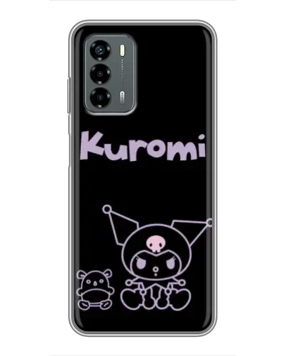 Чехол для Blade V40 Vita с картинкой «Kuromi — черный минимализм»