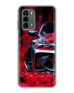Чохол для Blade V40 Vita з картинкою «Спортивна BMW та квіти»