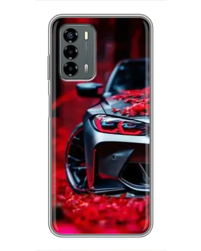 Чохол для Blade V40 Vita з картинкою «Спортивна BMW та квіти»