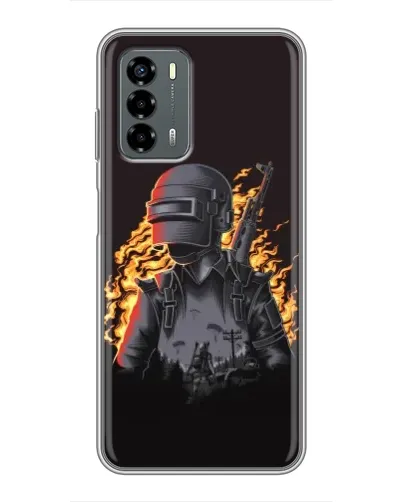 Чохол для Blade V40 Vita з картинкою «PUBG — вогняний силует»