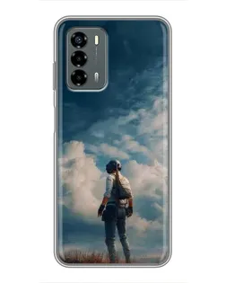 Чохол для Blade V40 Vita з картинкою «Герой PUBG на скелі»