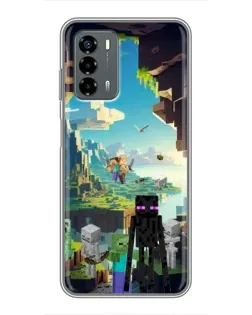 Чехол для Blade V40 Vita с картинкой «Эндермен в лесу»