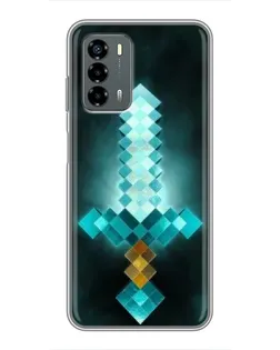 Чехол для Blade V40 Vita с картинкой «Алмазный меч неон»