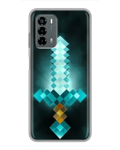 Чехол для Blade V40 Vita с картинкой «Алмазный меч неон» Чехол для Blade V40 Vita с картинкой «Алмазный меч неон»