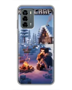 Чехол для Blade V40 Vita с картинкой «Зимний Minecraft»