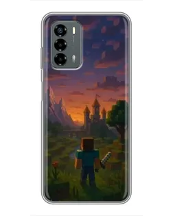 Чехол для Blade V40 Vita с картинкой «Стив у башни»