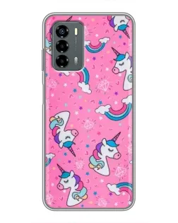 Чехол для Blade V40 Vita с картинкой «Unicorn паттерн розовый»
