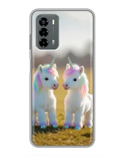 Чехол для Blade V40 Vita с картинкой «Пара единорогов»