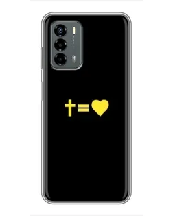 Чехол для Blade V40 Vita с картинкой «Сердце и Крест»