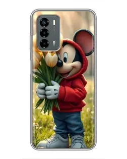Чехол для Blade V40 Vita с картинкой «Микки с тюльпанами»
