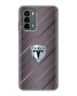 Чехол для Blade V40 Vita с картинкой «Металлическая текстура Tesla»