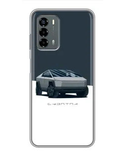 Чехол для Blade V40 Vita с картинкой «Серебристый Cybertruck Tesla»