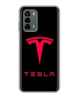Чехол для Blade V40 Vita с картинкой «Tesla Red Logo»