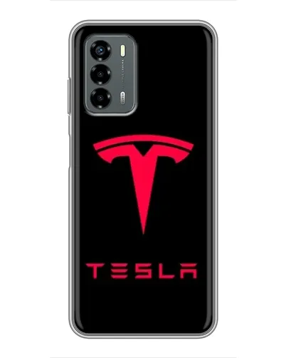 Чехол для Blade V40 Vita с картинкой «Tesla Red Logo»