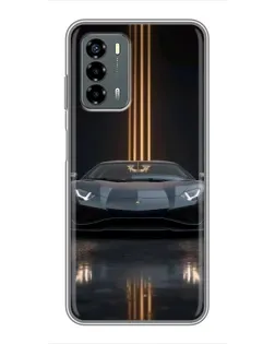 Чехол для Blade V40 Vita с картинкой «Lamborghini золотые линии»