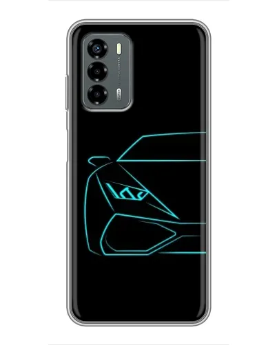 Чехол для Blade V40 Vita с картинкой «Голубой силуэт Lamborghini»