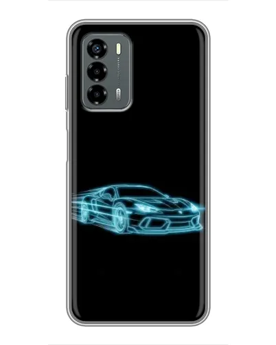 Чехол для Blade V40 Vita с картинкой «Неоновый контур Lamborghini»