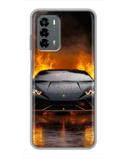 Чехол для Blade V40 Vita с картинкой «Lamborghini в огне»
