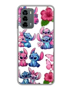 Чехол для Blade V40 Vita с картинкой «Стикеры Stitch и Angel»