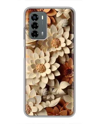 Чохол для Blade V40 Vita з картинкою «Бежевий флористичний декор»