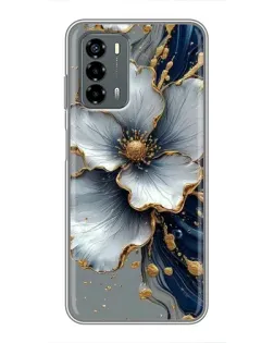 Чехол для Blade V40 Vita с картинкой «Белый цветок и золотой флюид» Чехол для Blade V40 Vita с картинкой «Белый цветок и золотой флюид»