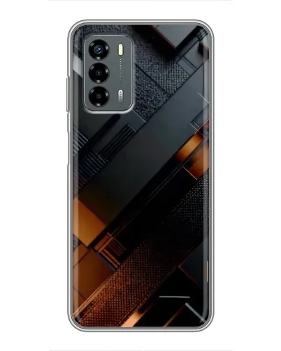 Чохол для Blade V40 Vita з картинкою «Чорні геометричні блоки»