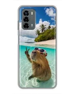 Чохол для Blade V40 Vita з картинкою «Капібара на морі»