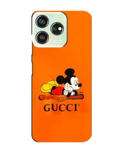Чехол для ZTE Blade V50 Design с картинкой «Микки Маус Gucci — оранж»