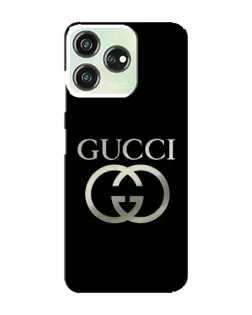 Чехол для ZTE Blade V50 Design с картинкой «Gucci — золото на черном»