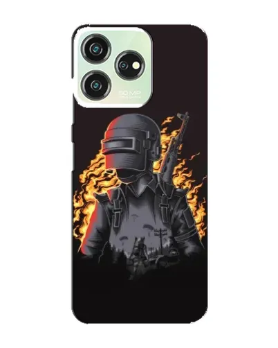 Чехол для ZTE Blade V50 Design с картинкой «PUBG — огненный силуэт»