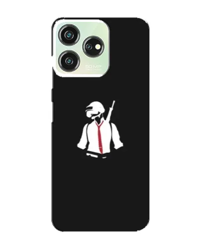 Чехол для ZTE Blade V50 Design с картинкой «PUBG — силуэт воина»